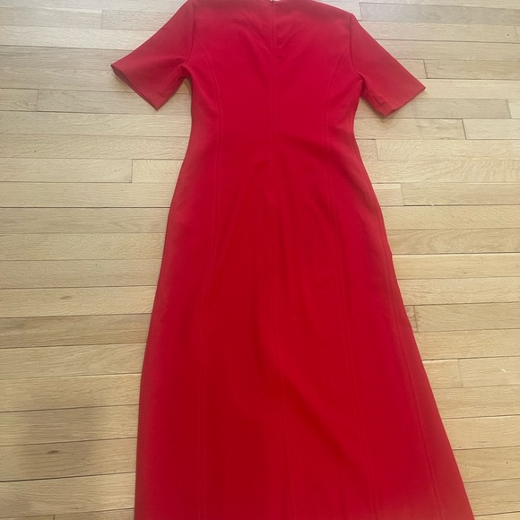 Chic Red Midi Dress - Picture 2 of 3
